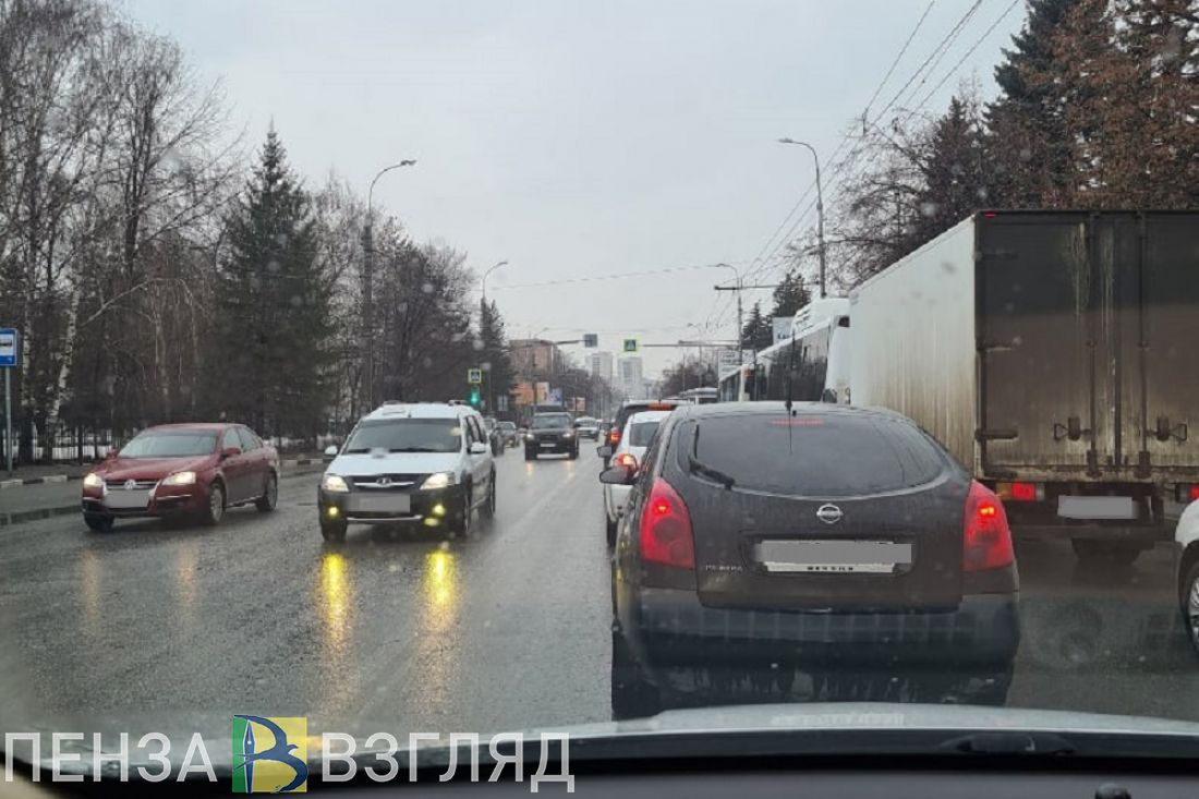 Житель Пензы сообщил о большой пробке в центре города