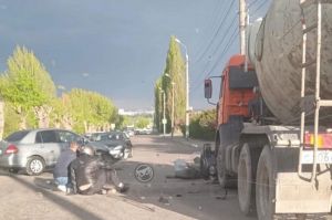 В Пензе ДТП с мотоциклистом на улице Воронова спровоцировало пробку