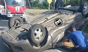 ДТП в Мокшане: легковушка перевернулась на крышу