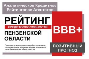 Кредитный рейтинг Пензенской области: сохраняется прогноз «Позитивный»