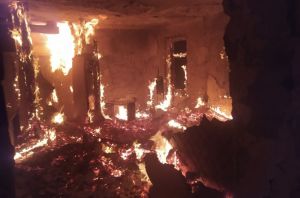 Появились фото с места пожара на территории бывшего велозавода Пензы