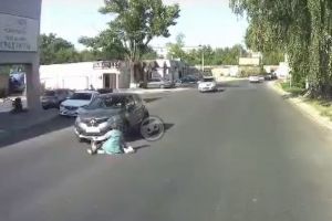 Появилось видео момента ДТП с участием пешехода в Пензе