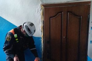 В Пензе спасатели вскрыли дверь в квартиру, из которой раздавались крики о помощи