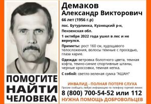 В Пензенской области мужчина с полной потерей слуха ушел в лес и пропал