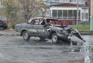 Пензенцы публикуют видео с места ДТП с загоревшейся «Волгой»