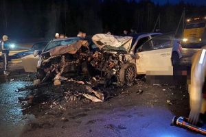 Очевидцы публикуют новые фотографии с места аварии с двумя погибшими в Пензенской области