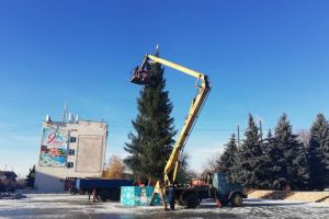 В Сердобске украшают главную городскую елку