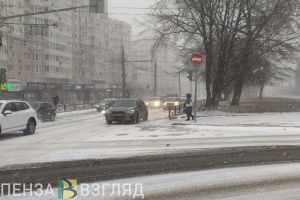 Нулевая видимость: в Пензе начались метель и снегопад