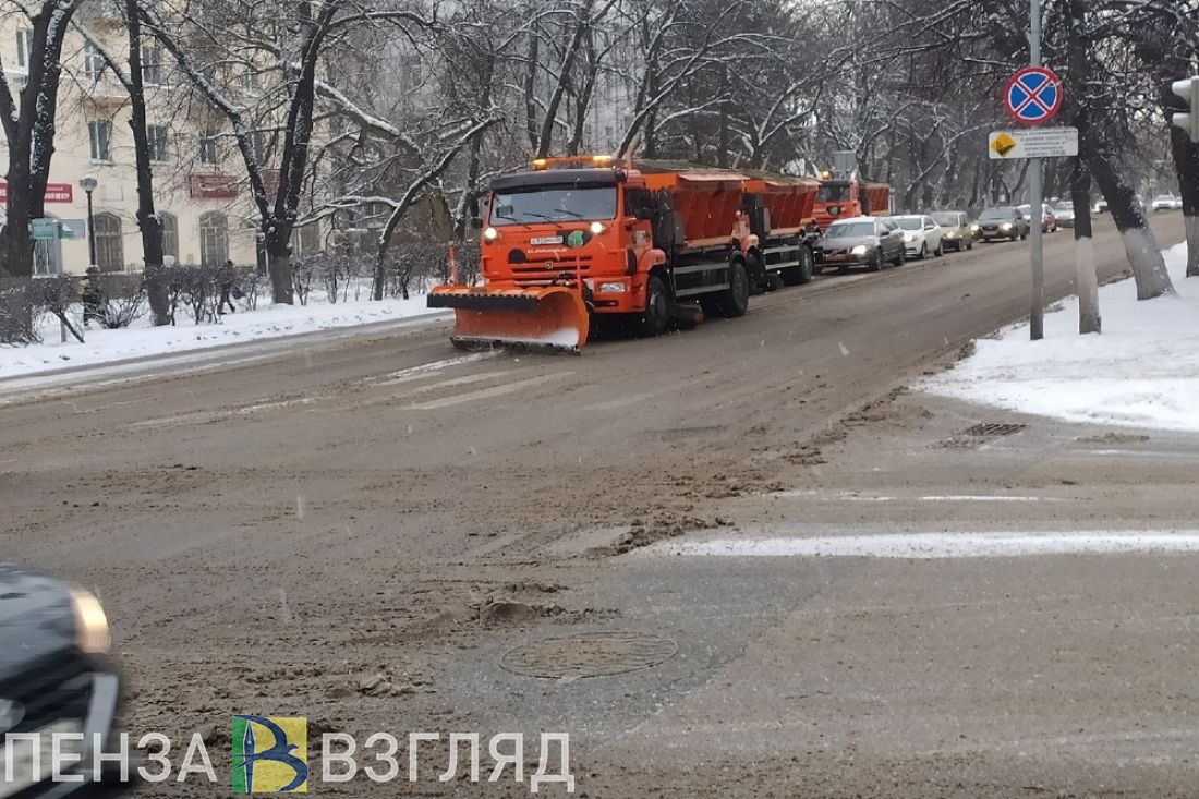 В Пензе за сутки вывезено более тысячи кубометров снега и наледи