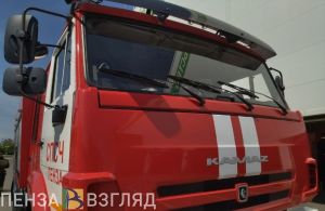 Под Кузнецком восемь пожарных тушили вспыхнувшую иномарку