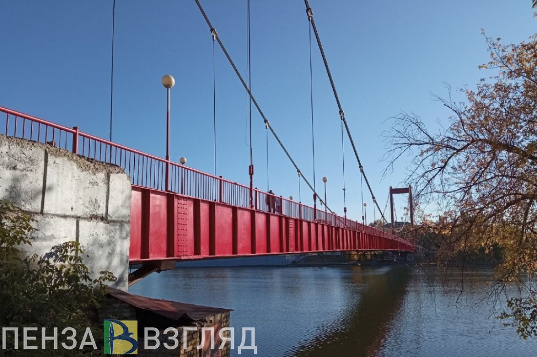 В Пензе пожаловались на дыру в подвесном мосту