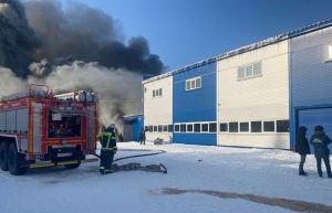 На мебельной фабрике в Кузнецке произошел пожар