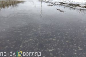 На улице Терешковой в Пензе затопило двор, колодцы и подвалы