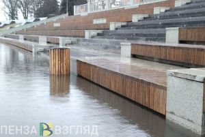 Появилось видео затопленной пензенской набережной