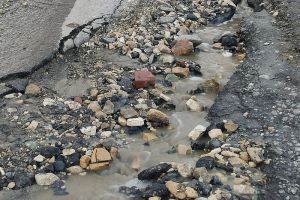 В Пензе смыло часть улицы и переулка