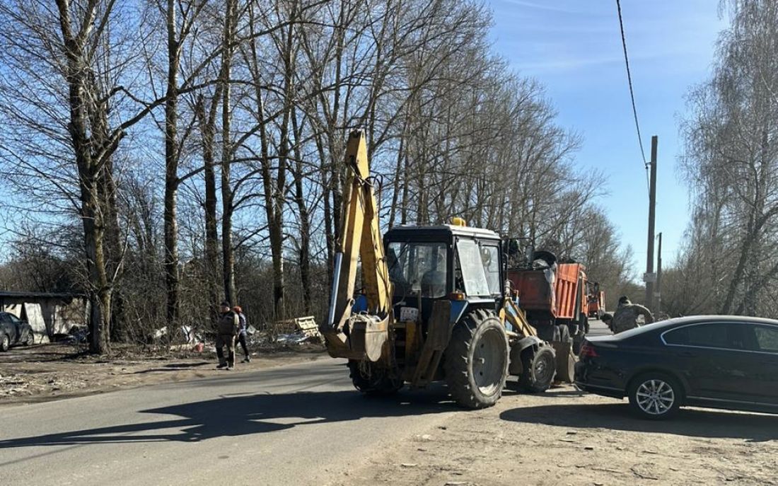Пензенцам доложили об уборке дороги возле полигона ТКО