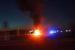 Водители сообщают о возгорании на трассе под Пензой