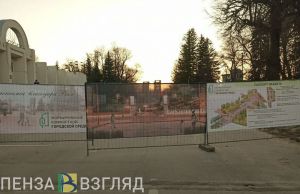В Пензе вход в парк им. Белинского частично осложнен из-за ремонтных работ