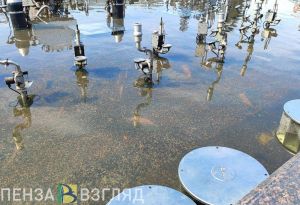 В Пензе провели пробный запуск фонтана