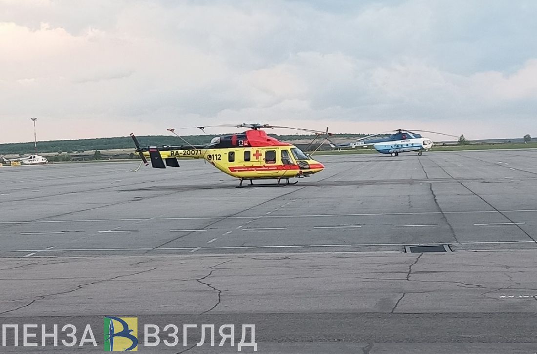 В регионально-сосудистый центр в Пензу на вертолете доставили пациента из Каменки