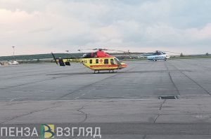 В регионально-сосудистый центр в Пензу на вертолете доставили пациента из Каменки