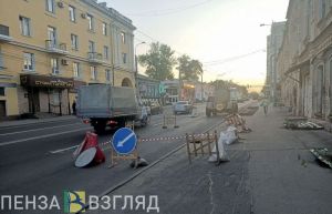 Появились фото провала, из-за которого в Пензе перекроют улицу Суворова