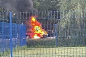 В Белинском районе в результате ДТП вспыхнула легковушка