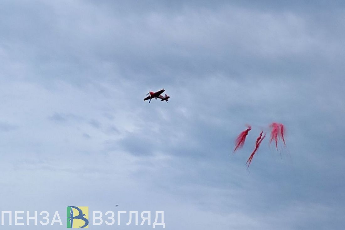 Перед пензенцами на самолете Як-52 выступил Антон Вареха