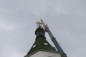 В Кузнецке стартовали работы по обновлению шатра колокольни Вознесенского собора
