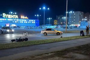 В Пензе мотоциклист совершил незапланированный «полет»