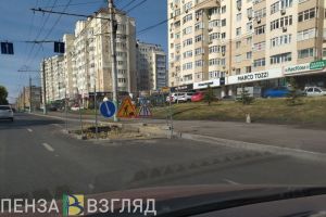 В Пензе на улице Пушкина подрядчик вскрыл свежеуложенный асфальт без согласования