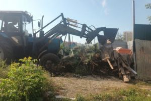 Территорию Железнодорожного района очистили от 54 кубометров мусора