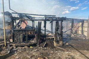 При пожаре в Каменском районе пострадал мужчина