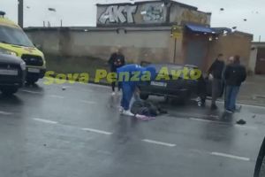 Появилось видео со сбитым пешеходом на Большой Арбековской улице в Пензе
