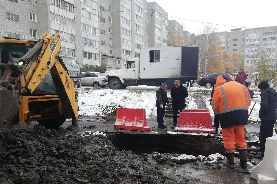 В Пензе произошла аварийная ситуация на водопроводе в районе Севера