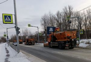 За одну ночь с улиц Пензы вывезли 3,5 тысячи кубометров снега