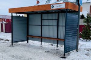 В Пензе смонтировали два новых остановочных павильона