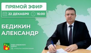 Глава Сердобского района Александр Бедикин проведет прямую линию