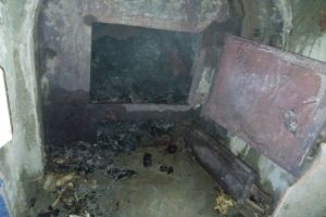 Опубликованы фото сгоревшей бани в селе Каменского района