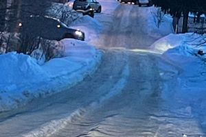 Пензенцы преодолевают горки, чтобы попасть домой