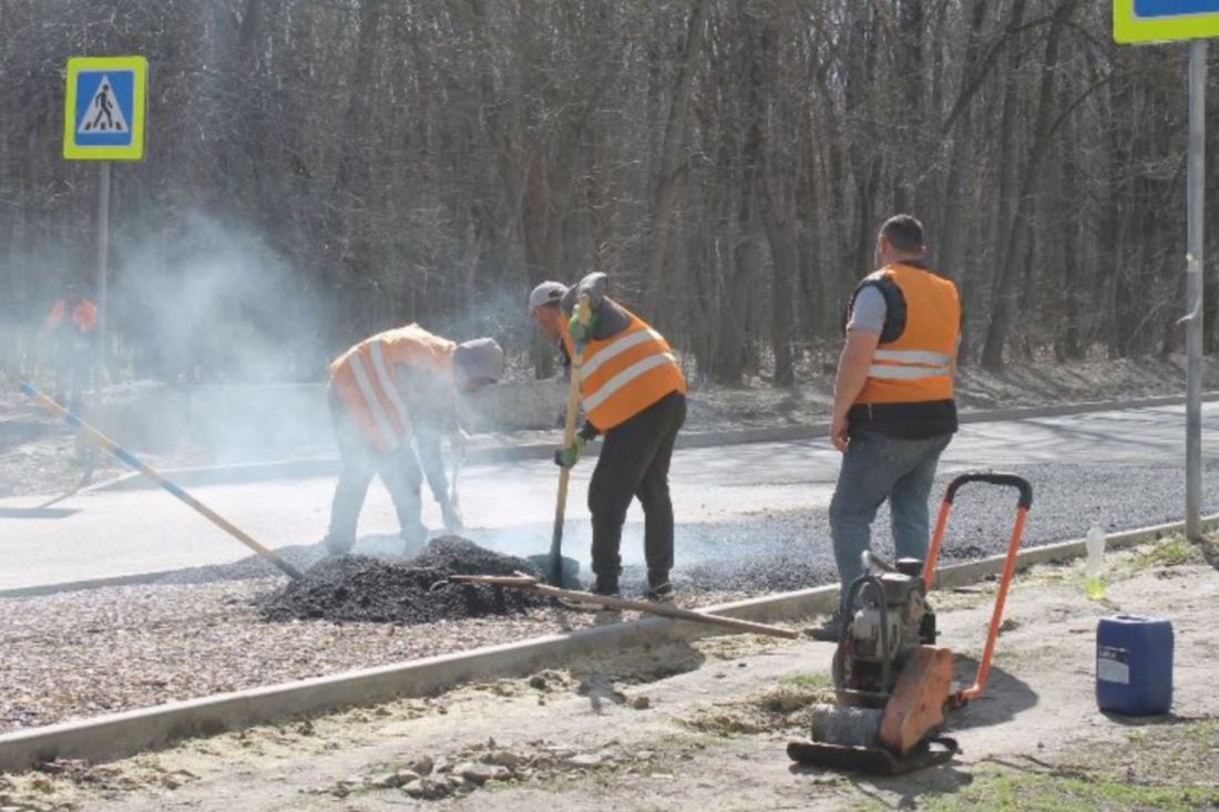 В Пензе начали ремонт тротуара на улице Попова