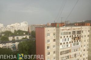 Пензенцы делятся видео мощного ливня, накрывшего город