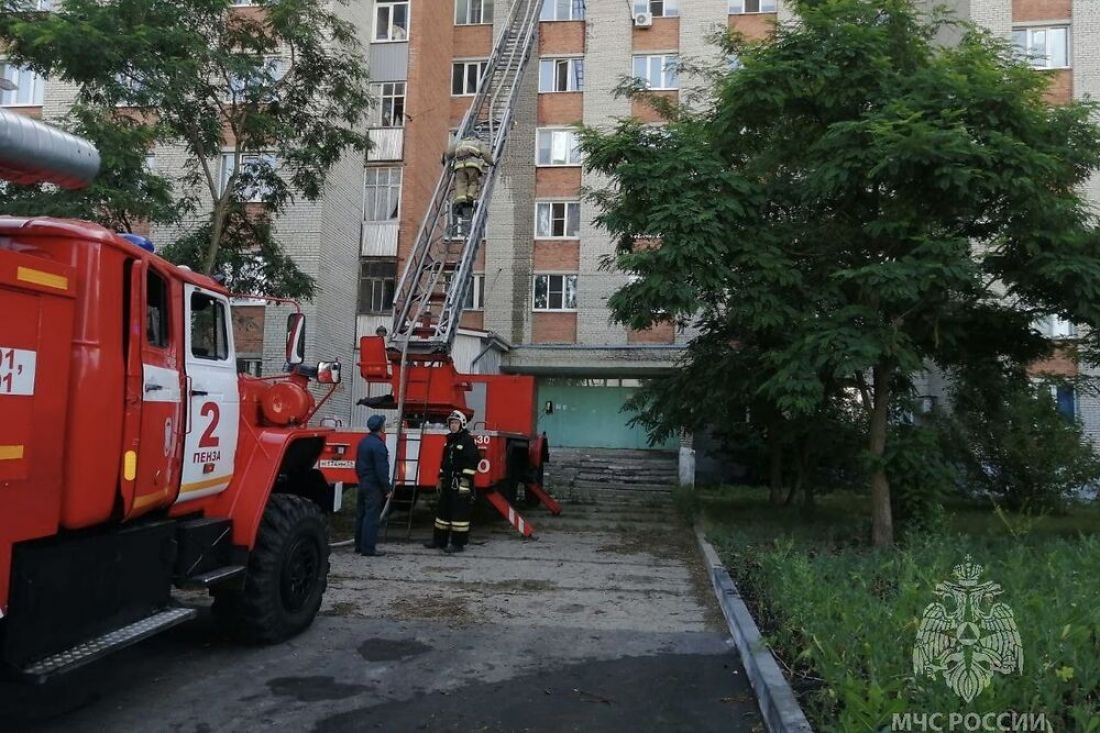 В Пензе спасли 2 человек при пожаре на улице Антонова