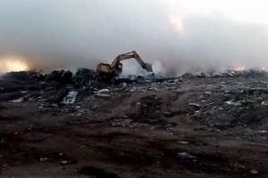 Опубликовано видео горящего полигона твердых отходов в Нижнем Ломове