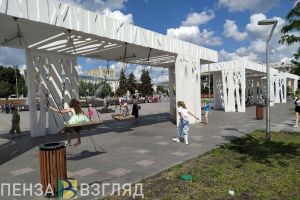 Мэрия Пензы попросит полицию найти вандалов, разрисовавших качели около фонтана