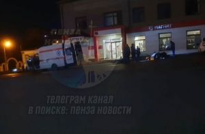 В Пензе на ул. Чкалова вечером загорелся автомобиль скорой помощи