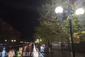 В Пензе пожаловались на тусклый свет фонарей на Московской улице