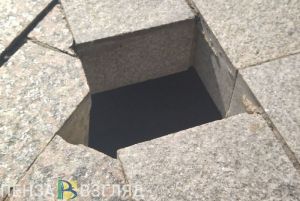Подрядчик приступил к устранению провала на ул. Московской в Пензе