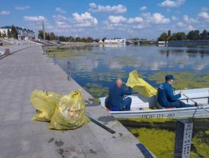 В центре Пензы реку очистили от мусора