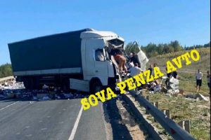 На границе Пензенской и Ульяновской областей столкнулись 2 автомобиля
